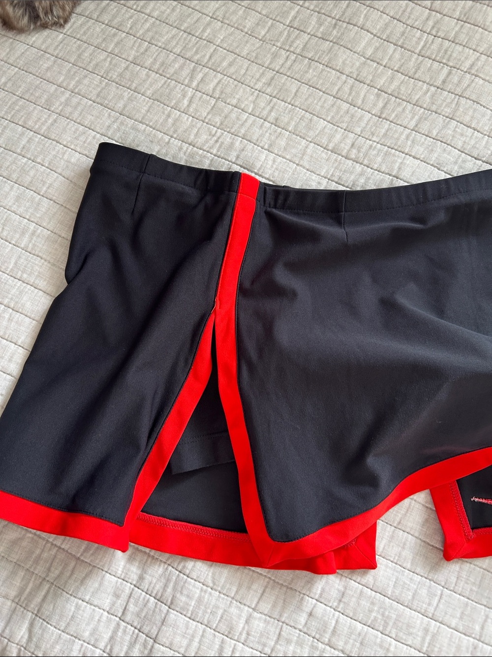Nike Vtg Y2K sporty black red stripe mini athletic tennis golf pull on skort M - Picture 9 of 12